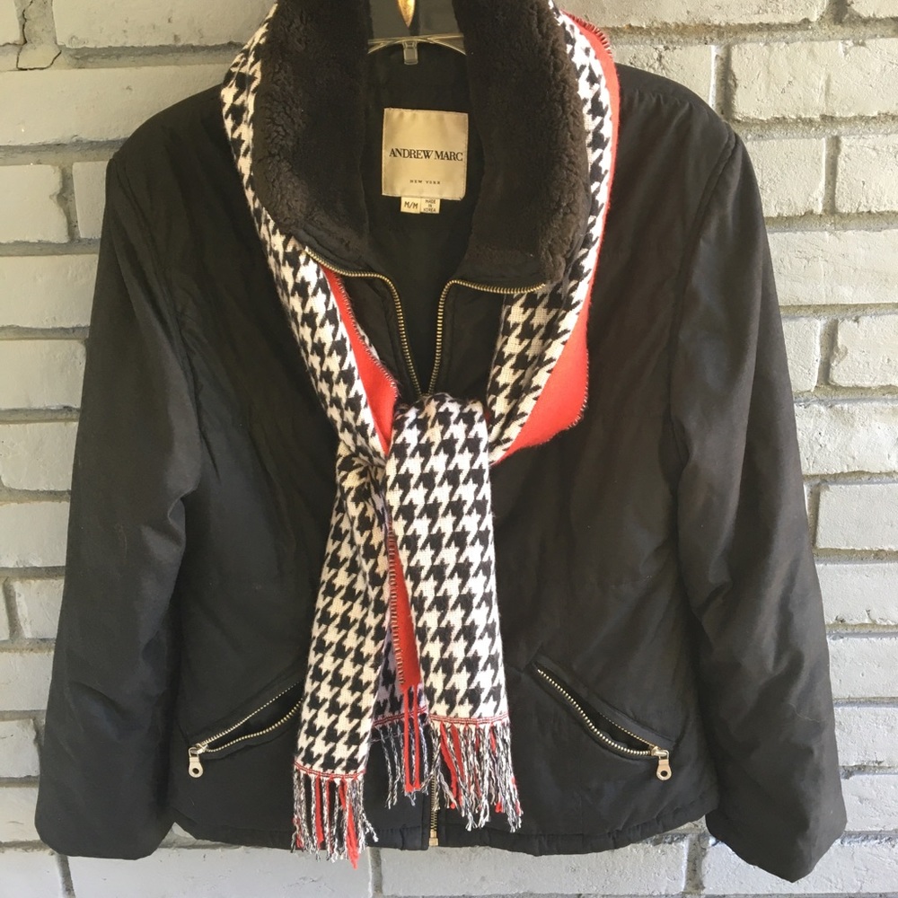 Andrew Marc New York Jacket Quilted w Zip Pockets